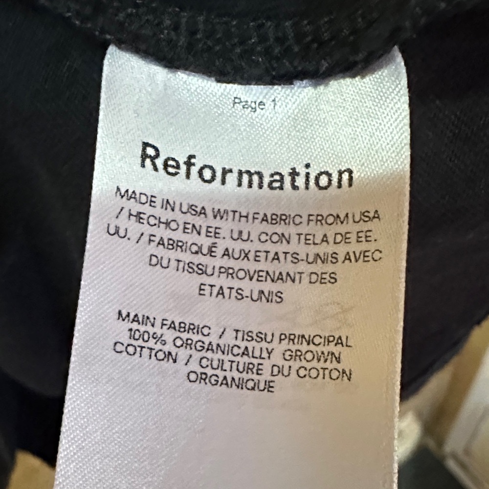 Reformation Black Crew Neck Top - Picture 3 of 4
